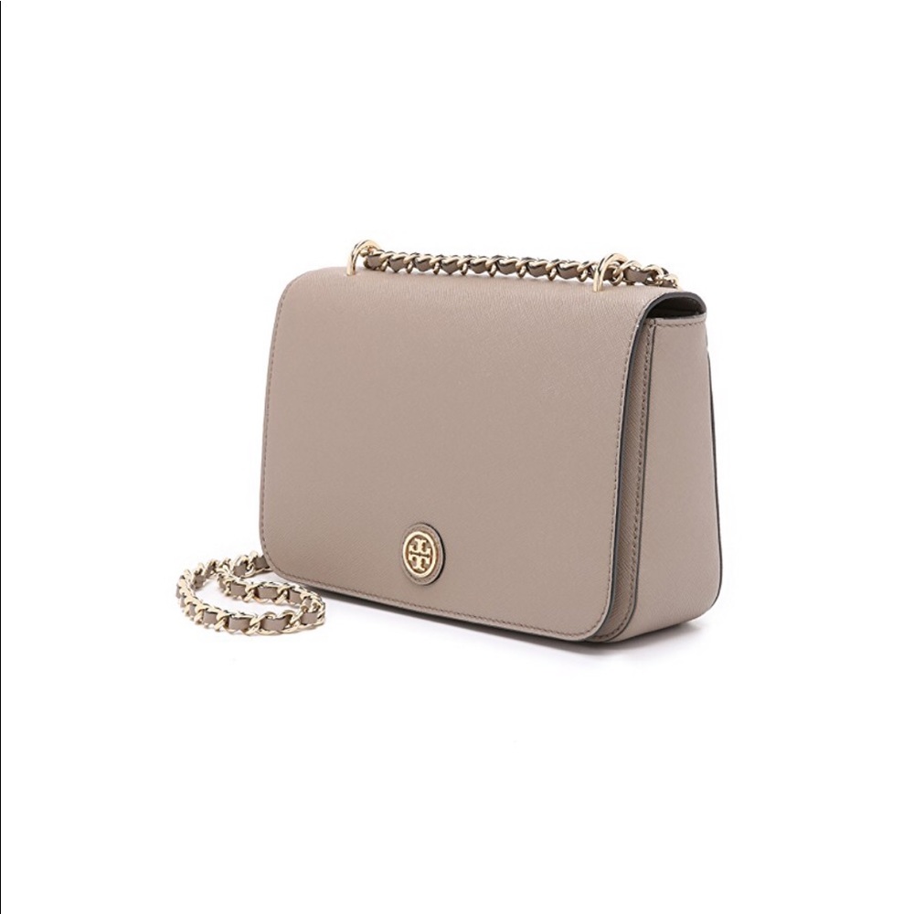 Tory Burch Robinson adjustable shoulder bag grey